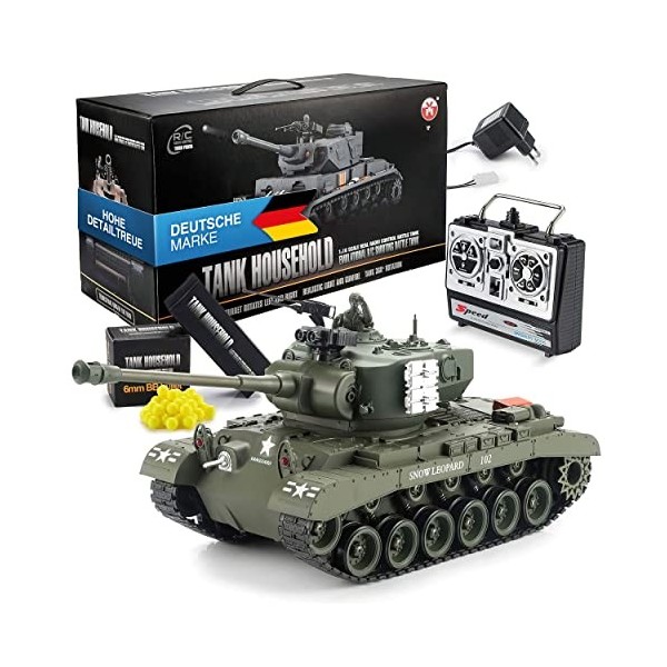 GOODS+GADGETS Modèle réduit de Char dassaut Allemand Tiger I 2.4GHz à léchelle 1:16 avec Fonction de tir, Son - RTR Tiger 