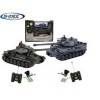 s-idee® 01919 99824 Lot de 2 chars de combat German Tiger T-34 avec système de combat infrarouge intégré 2,4 GHz RC R/C Char 