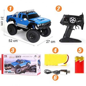 Mopoq Grand Pick-up Télécommande Véhicule Tout-Terrain Quatre Roues motrices Haute Vitesse Voiture descalade Enfant Voiture 