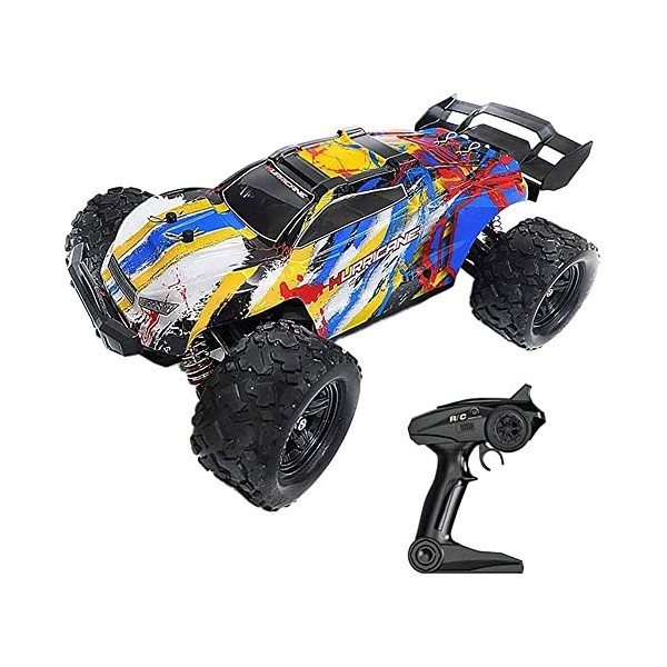 QIYHBVR RC Cars Voiture Télécommandée, 1:18 4WD Haute Vitesse 50KM/H Tout Terrain Télécommande Monster Truck, 2.4GHZ Véhicule