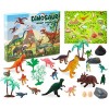 KreativeKraft Calendrier de Lavent 2023 Enfant 24 Jouets Animaux Dinosaures Multicolore Zoo animals 