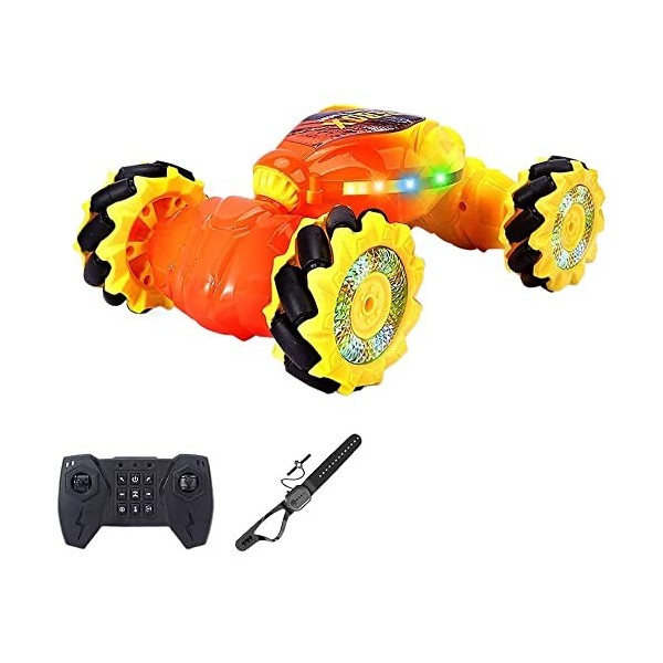 GLOYER Voiture RC à gestes, Voiture de Cascade RC à détection de gestes pour garçons et Filles, Jouets de Voiture télécommand