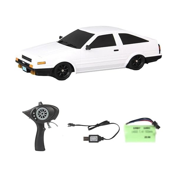 GUYANA 1/18 RC Drift Car 2,4 GHz Simulation AE86 Véhicule de Course de Sport télécommandé sur Route avec lumière LED, Cadeau 