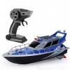 QAQQVQ RC 2.4G Télécommande Bateau De Police Télécommande Vitesse Bateau Été Eau Jouets Navigation Bidirectionnelle, Résistan