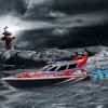 QAQQVQ RC 2.4G Télécommande Bateau De Police Télécommande Vitesse Bateau Été Eau Jouets Navigation Bidirectionnelle, Résistan