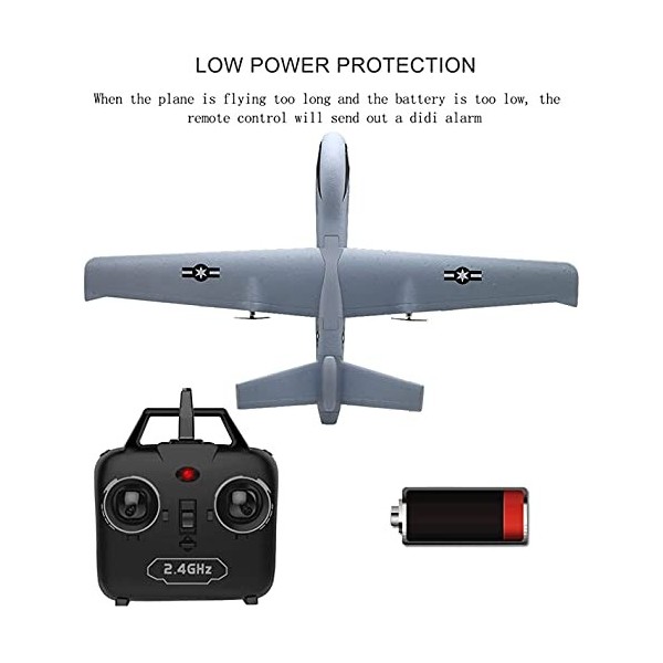 ZHLFDC Jouet de Noël Cadeau 2.4G 1.2 canaux Avion extérieur Avion à réaction EPP Mousse Gyroscope à voilure Fixe télécommande