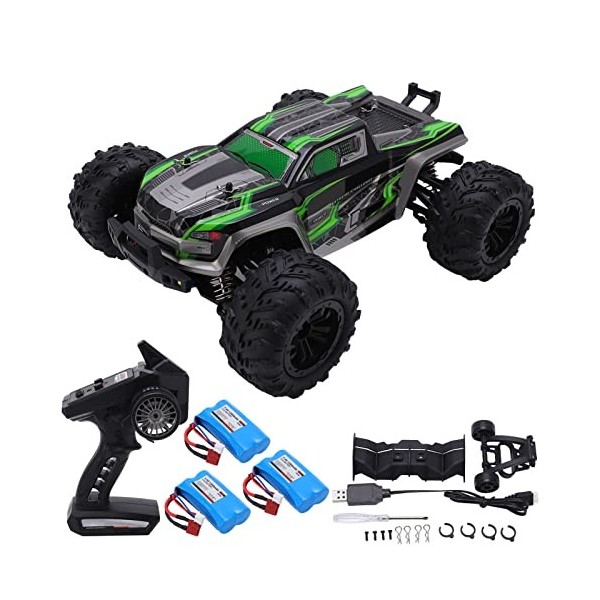 Shipenophy Voiture à la Dérive RC, Voitures Télécommandées 2,4 G Voiture Tout-Terrain RC avec Phares LED 1/16 Voiture à la Dé