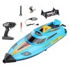 QIYHBVR Bateau RC, Bateau Télécommandé 35 Km/h pour Piscines Et Lacs, Bateau Télécommandé Rapide 2,4 GHz avec Lumières LED, J