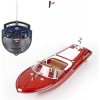 VUCICA Grand Bateau télécommandé Rechargeable 2,4 GHz 4 canaux 100 m RC Yacht Haute Vitesse RC Hors-Bord Jouet Grand modèle d