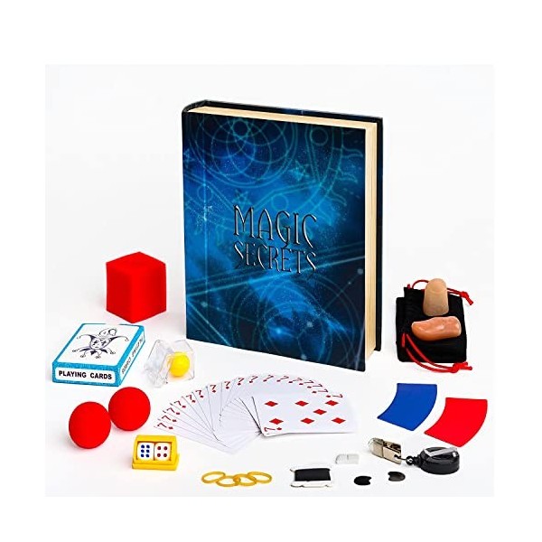 LUGY Magic Secrets - Coffret de Magie kit Complet - Niveau débutant/intermédiaire pour Enfants à partir de 7 Ans - Boîte de