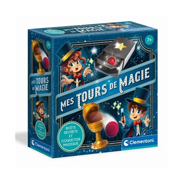 Clementoni-Mes Tours de Magie-Boîte secrète et Coupe Magique Plateau ludique-Jeu éducatif, 7 Ans et Plus, 52573, Multicolore