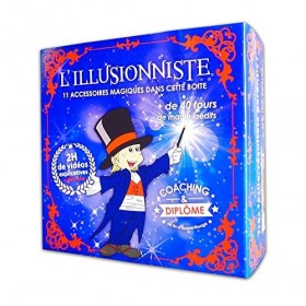 MAGIC SECRET - Coffret Magie Enfant 5 Ans et + - Lillusionniste - Apprendre +45 Tours de Magie Professionnels - 88 Vidéos 
