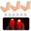 Riakrum 6 Pcs Lumières de Pouce Magiques Fausse Lumière LED de Doigt Lumières de Pouce Clignotantes Lumières de Pouce Clignot