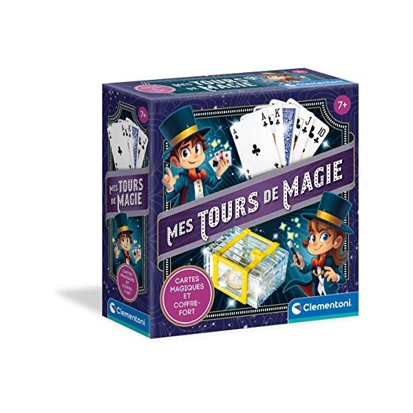 Clementoni - 52574 - Mes Tours de Magie - Cartes Magiques et Coffre-Fort - Jeu de Plateau ludique - Jeu éducatif, 7 Ans et Pl