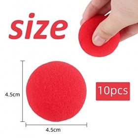 XiXiRan Boules Déponge Rouges, 10pcs Balles en éponge de Magie, Boules Magiques Rouges, Magique éponge Rouge Balle, Boules D