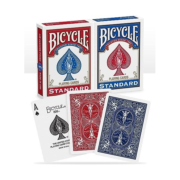 Bicycle - 2 Jeux de 54 cartes Original Rider Back Standard - Magie / Carte  Magie - Rouge et Bleu