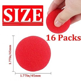 16pcs Rouge Balles en éponge de Magie Ensemble de balles en éponge Magique, 4.5cm/1.77inch Close Up Magic Boule Balle-Molle B