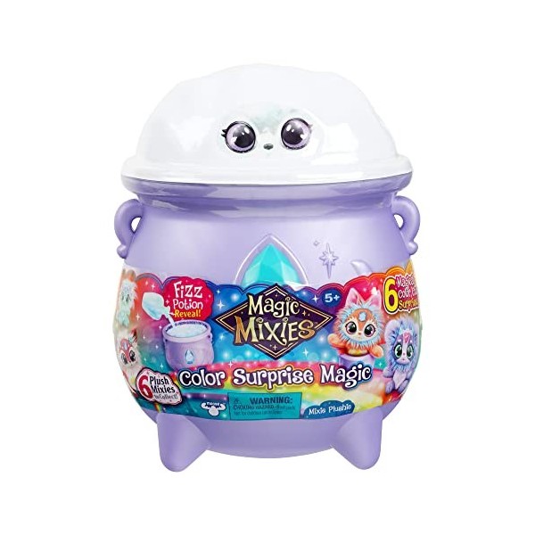 Magic Mixies Magie Fais apparaître Une Peluche Mixie au Milieu des Bulles du Chaudron et découvre 6 changements de Couleur en