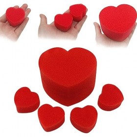 Boules de Mousse en Forme de cœur Qui se multiplient de près, 5 pièces, Accessoires de Tours de Magie Doux et Amusants pour L