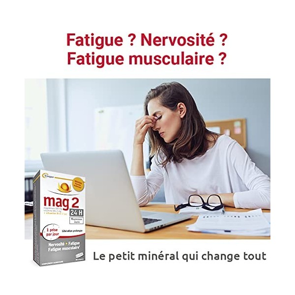 Mag 2 24H Formule Renforcée Lot de 2 x 60 Comprimés