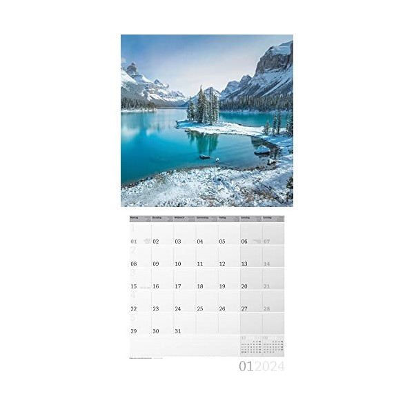 Magie des Lichts 2024, Wandkalender / Broschürenkalender im Hochformat aufgeklappt 30x60 cm - Geschenk-Kalender mit Monatsk