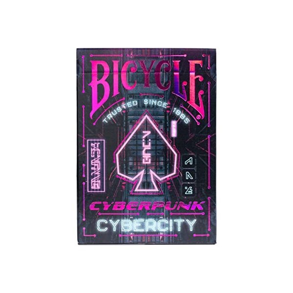 Bicycle - Jeu de 54 Cartes à Jouer - Collection Creatives - Cyberpunk Cyber City - Magie/Carte Magie