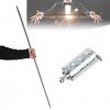 Jiakalamo Bâton de poche extensible de 1,1 m - Accessoire de scène pour fête, spectacle de magie argenté 