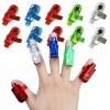 MagiSel LED Finger Lights,Lumières de Doigt, 16Pcs Coloré Clignotant Jouet, Allume Les Jouets de Soirée de Fournitures, Enfan