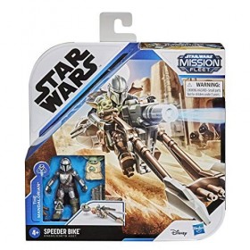 Star Wars Mission Fleet The Mandalorian The Child Battle for The Bounty, Figurine de 6 cm et véhicule, dès 4 Ans