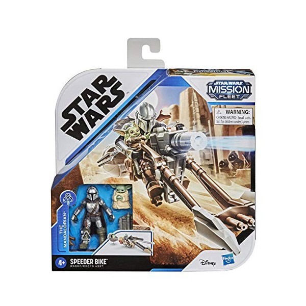 Star Wars Mission Fleet The Mandalorian The Child Battle for The Bounty, Figurine de 6 cm et véhicule, dès 4 Ans