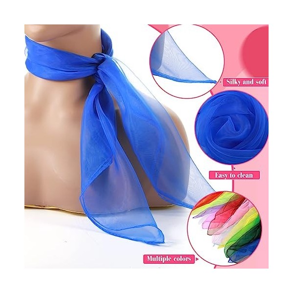 CUHZA 10pcs Foulard Jonglage, Foulards de Danse, Écharpes De Jonglage, pour Magie Jonglage Spectacle Draps de Gymnastique Spe