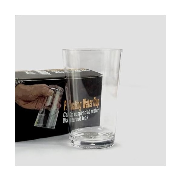 SUMAG Accessoires de magie hydrostatique en verre suspendu dans la tasse - Accessoire de gimmick - Comédie liquide restant da