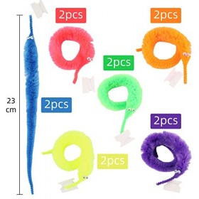 XiXiRan Jouets De Ver Magique, 12 Pcs Chenilles Magiques, Ver Flou Magique, Jouets De Ver Sinueux, vers Magique Chenilles, Hi