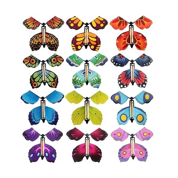 BCBF 12 PCS visionneuse de Papillons pour Enfants Papillon Volant Magique Papillon Magique Le Papillon Volant Papillon Surpri