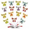 TSHAOUN 15 Pièces Papillon Volant Magique,Papillon Surprise pour Cadeaux, Papillon Magique élastique Papillon, Flying Butterf