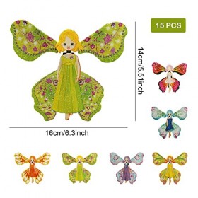 TSHAOUN 15 Pièces Papillon Volant Magique,Papillon Surprise pour Cadeaux, Papillon Magique élastique Papillon, Flying Butterf