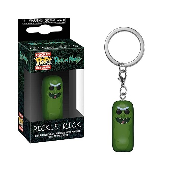 Funko Pocket Pop! Keychain: Rick & Morty: Pickle Rick Morty - Rick and Morty - Mini-Figurine en Vinyle à Collectionner Porte-