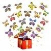 SOZAKKA 20 pcs Papillon Volant Magique, Jouet Papillon Magique 10 Styles Papillon Qui Vole Magic Flying Butterfly Carte Papil