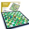 EACHHAHA Traditional Enhance Magnetic Snakes and Ladders Set - Jeu de société Familial Classique Portable pour Enfants et Adu