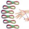 16 Pcs Corde Jeu Dadresse,Jeu de Ficelle Doigts,Jeu Corde Rainbow Toy,Jeux de Ficelle,Ztringz Jeu de Ficelle Strings,Jouet C