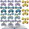 Jouet élastique Papillon, Faux Papillons Volants, 15pcs Papillon Volant Créatif Carte, Papillons Magiques, Papillon Volant Su