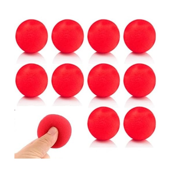 Boules Déponge Rouges, FaJoek 10pcs Balles en éponge de Magie, 4.5cm Magique éponge Rouge Balle, Boules Magiques Rouges,Boul