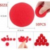 Boules Déponge Rouges, FaJoek 10pcs Balles en éponge de Magie, 4.5cm Magique éponge Rouge Balle, Boules Magiques Rouges,Boul