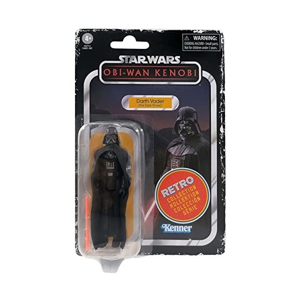 Star Wars Hasbro Retro Collection, Figurine Dark Vador The Dark Time de 9,5 cm, Obi-Wan Kenobi, pour Enfants F5771