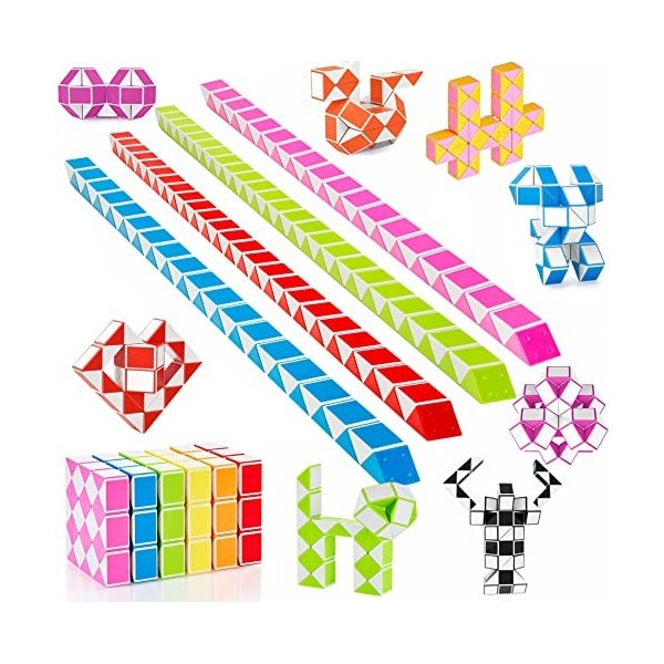 Lot de 12 - 24 blocs de serpents magiques pour enfants - Jouet magique - Cadeau danniversaire denfant - Jouet pour enfants 