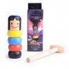 Colmanda Wooden Man, Unbreakable Wooden Man Magic Toy Jouet Magique Immortal Daruma Jouet pour Stage Magic Props Halloween