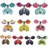 USTNIR Papillon Volant Magique, 10 Pièces, Papillon Volant Surprise, Jouet élastique Papillon, Flying Butterfly Carte, pour C