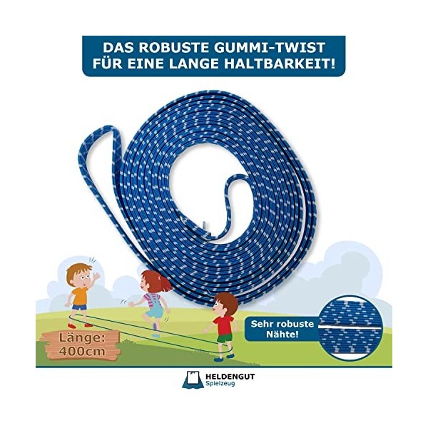 HELDENGUT® Corde à sauter pour filles - Jeu dextérieur pour enfants comme jouet de jardin et pour la rentrée scolaire dans l