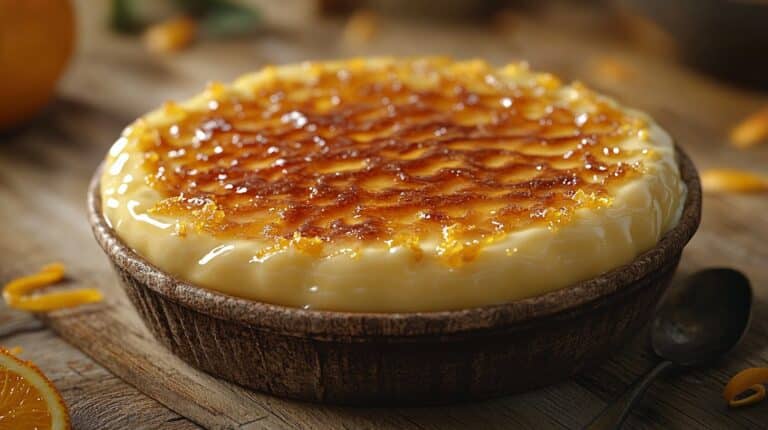 Le goût raffiné de la crème brûlée à l'orange