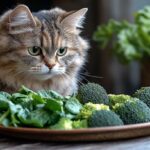 Comprendre et gérer les peurs des chats face aux légumes verts